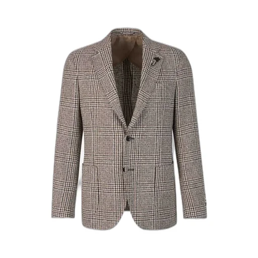 Lardini Plaid Motif Blazer
