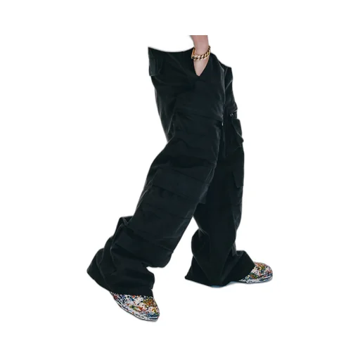 New Rich Triple Cargo Pants / Cotton Blk