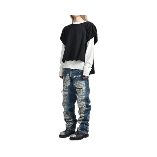 Collection Repaired Loose Fivepocket / Blu
