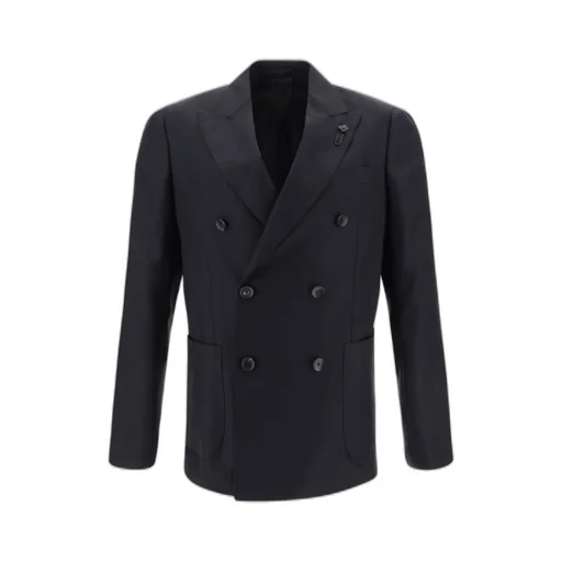 Lardini Double-Breasted Straight Hem Blazer