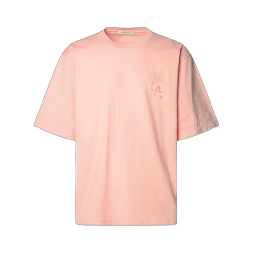 Laneus Palm Logo Embroidered Crewneck T-Shirt