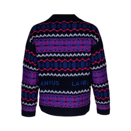 Laneus Intarsia-Knit V-Neck Cardigan