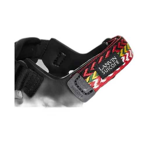 Lanvin Logo Embroidered Double-Strap Sandals