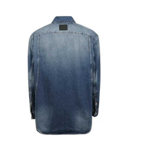 Lanvin Logo Patch Denim Shirt