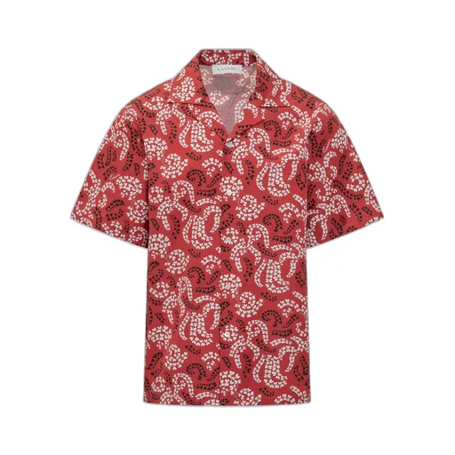 Lanvin Leaf Printed Short-Sleeved Shirt