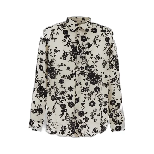 Laneus Floral Print Long Sleeve Shirt