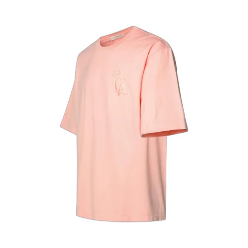 Laneus Palm Logo Embroidered Crewneck T-Shirt