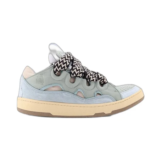 Lanvin Curb Round Toe Lace-Up Sneakers