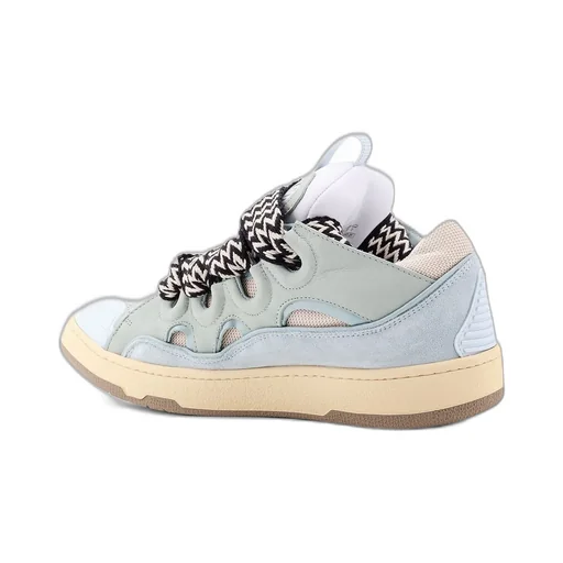 Lanvin Curb Round Toe Lace-Up Sneakers