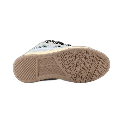 Lanvin Curb Round Toe Lace-Up Sneakers