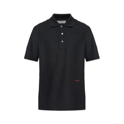 Lanvin Logo Embroidered Short-Sleeved Polo Shirt
