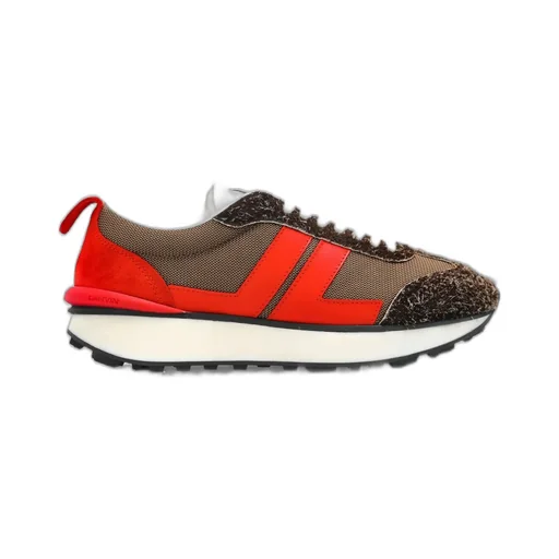 Lanvin Bumper Striped Lace-Up Sneakers