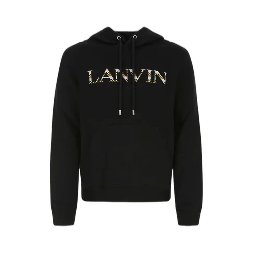 Lanvin Logo Embroidered Drawstring Hoodie