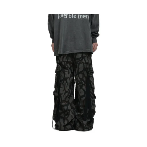 Tribal Camouflage Slash Seam Hbt Cargo / Blk