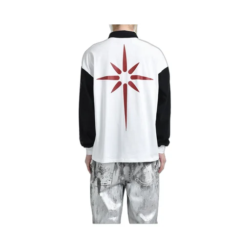 Rugby Long Sleeve Polo / White