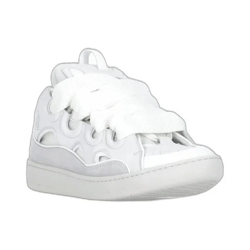 Lanvin Curb Round Toe Lace-Up Sneakers