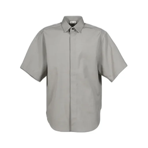 Short Sleeve Oxford Shirt /Melange Dove Gray