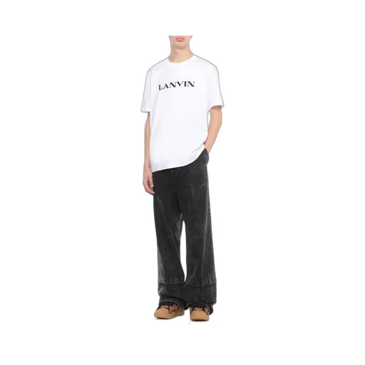Lanvin Belted Wide-Leg Jeans