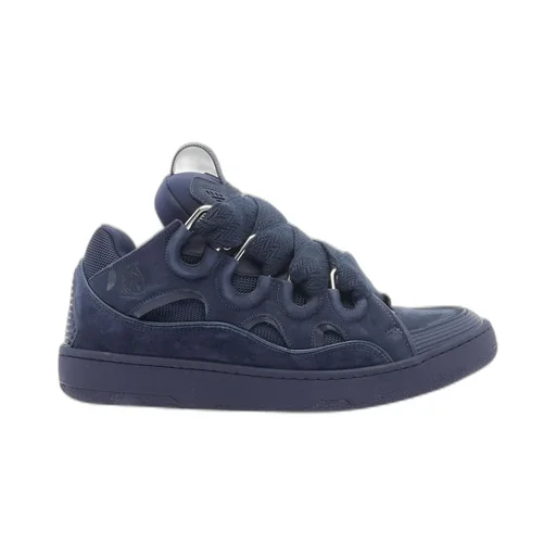 Lanvin Curb Round Toe Lace-Up Sneakers