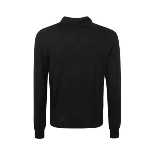 Lanvin Long-Sleeved Ribbed Polo Shirt