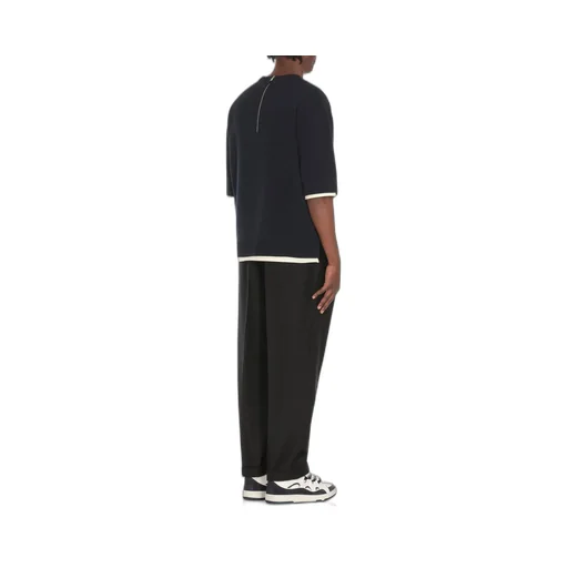 Lanvin Contrasting-Trim Zip Detailed T-Shirt