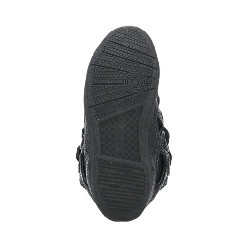 Lanvin Curb Grain Lace-Up Sneakers