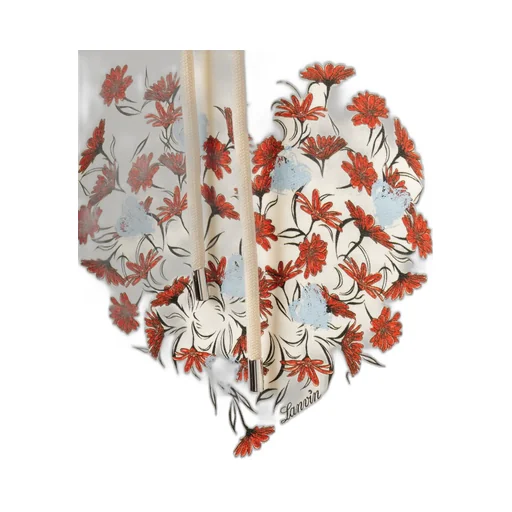 Lanvin Floral-Print Drawstring Hoodie