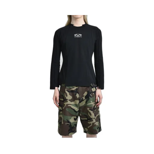 Oval Logo Cut-Up Longsleeve / Blk Wht