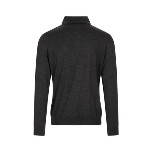 Kiton Long Sleeved Buttoned Knitted Polo Shirt