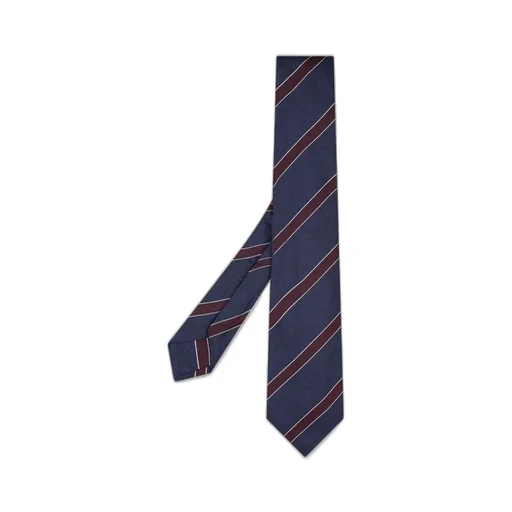 Kiton Striped Pointed Tip Tie