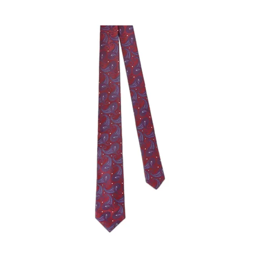 Kiton Paisley Pattern Logo Tag Tie