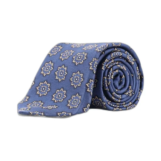 Kiton All Over Embroidered Logo Tag Tie