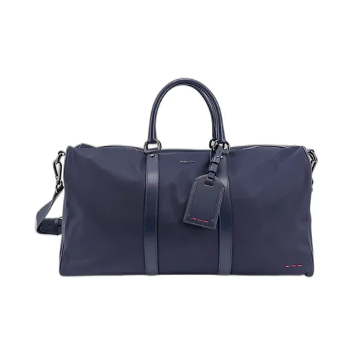 Kiton Logo Lettering Zipped Duffel Bag