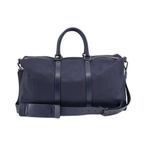Kiton Logo Lettering Zipped Duffel Bag