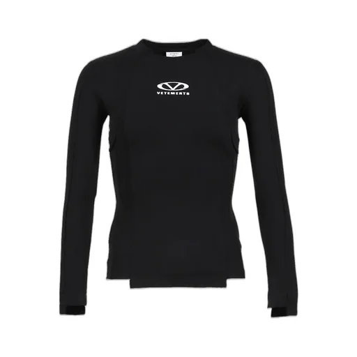 Oval Logo Cut-Up Longsleeve / Blk Wht