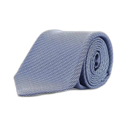 Kiton Micro Pattern Logo Tag Tie