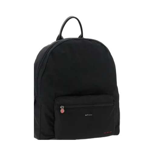 Kiton Logo Lettering Zipped Backpack