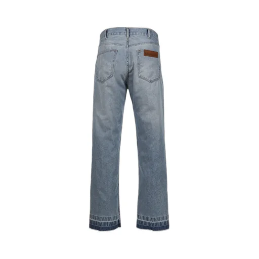 Edi - Nylon Infused Creased Straight-Leg Denim / Miami Light