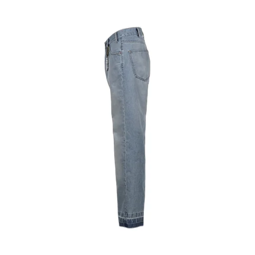 Edi - Nylon Infused Creased Straight-Leg Denim / Miami Light