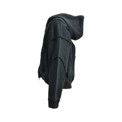 Fade Zip Up Hoodie / Black