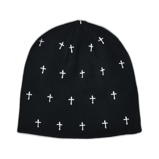 Allover Cross Beanie V2 / Blk