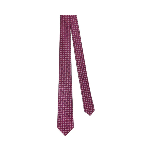 Kiton Micro Pattern Logo Tag Tie