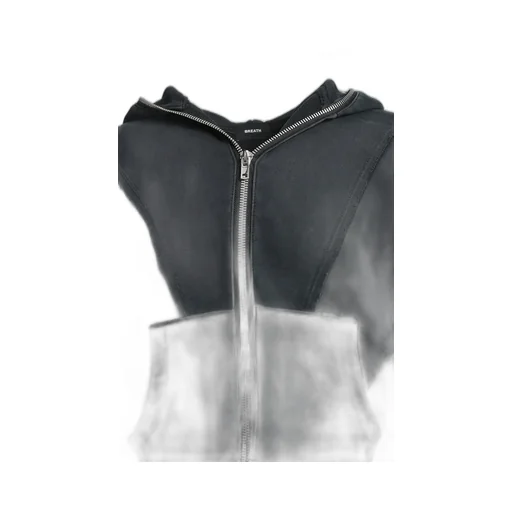 Fade Zip Up Hoodie / Black