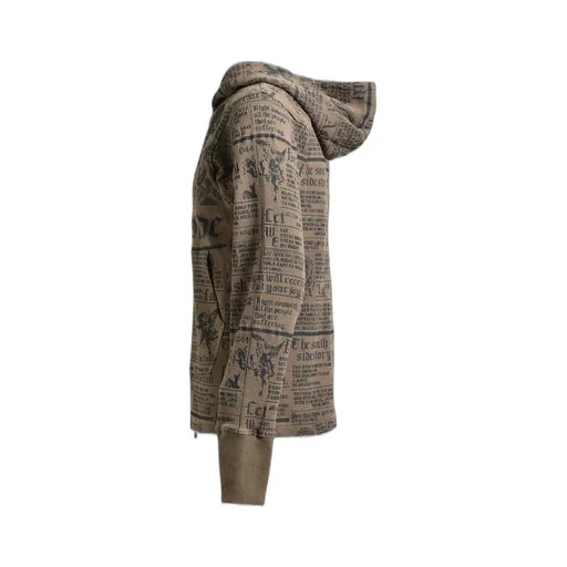 Skull Wash Waffle Zip Up Hoode / Brw