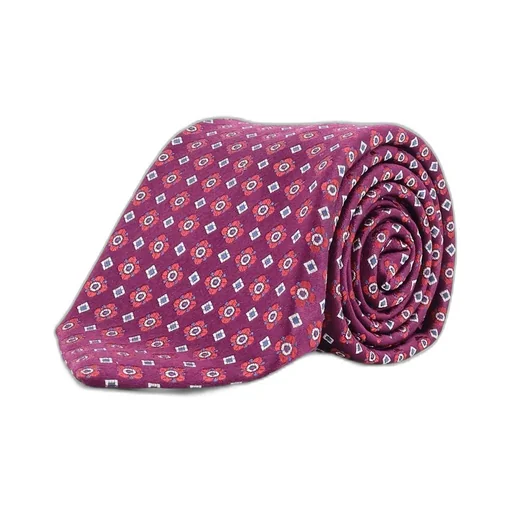 Kiton Micro Pattern Logo Tag Tie