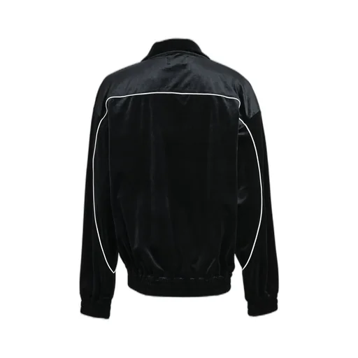 Script Logo Piping Velor Jacket / Blk