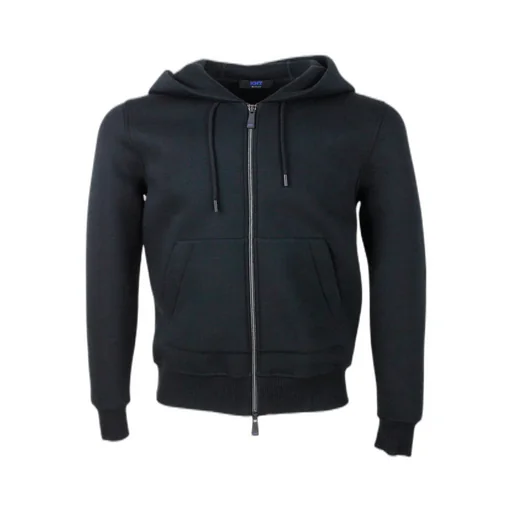 Kiton Long-Sleeved Zip-Up Hoodie