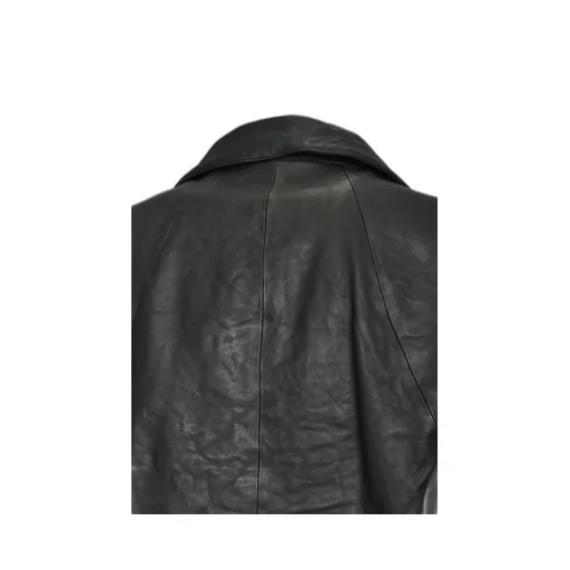 Horse Leather Cropped W Riders Jacket / Blk