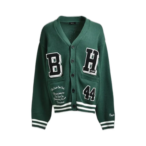 Bh Patch Knit Cardigan / Grn