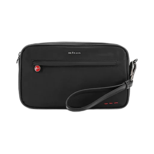 Kiton Ciro Logo Plaque Clutch Bag